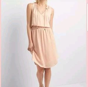 THE GAP SMOCKED DRESS BLUSH PINK SMALL PETITE